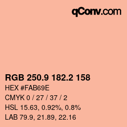 Color code: RGB 250.9 182.2 158 | qconv.com