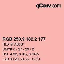 Color code: RGB 250.9 182.2 177 | qconv.com