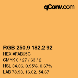 Color code: RGB 250.9 182.2 92 | qconv.com