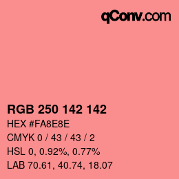 Color code: RGB 250 142 142 | qconv.com