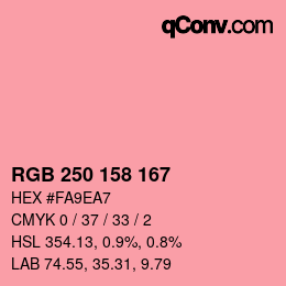 カラーコード: RGB 250 158 167 | qconv.com