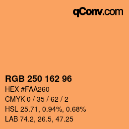 カラーコード: RGB 250 162 96 | qconv.com