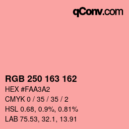 Color code: RGB 250 163 162 | qconv.com