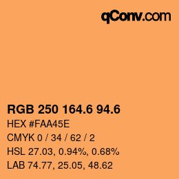 カラーコード: RGB 250 164.6 94.6 | qconv.com