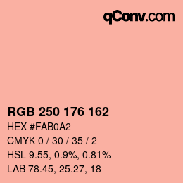 Color code: RGB 250 176 162 | qconv.com