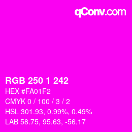颜色代码: RGB 250 1 242 | qconv.com
