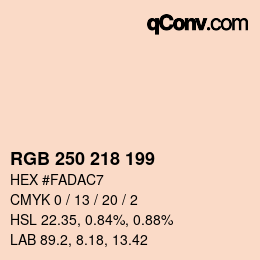Farbcode: RGB 250 218 199 | qconv.com