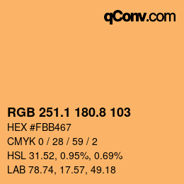 Color code: RGB 251.1 180.8 103 | qconv.com