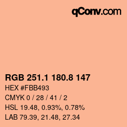 Color code: RGB 251.1 180.8 147 | qconv.com