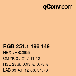 Color code: RGB 251.1 198 149 | qconv.com