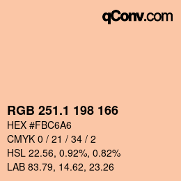 Color code: RGB 251.1 198 166 | qconv.com