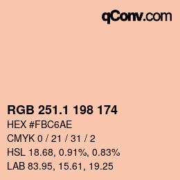 Color code: RGB 251.1 198 174 | qconv.com