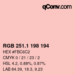 Color code: RGB 251.1 198 194 | qconv.com