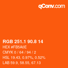 Color code: RGB 251.1 90.8 14 | qconv.com