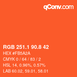 Color code: RGB 251.1 90.8 42 | qconv.com