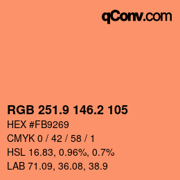 Color code: RGB 251.9 146.2 105 | qconv.com