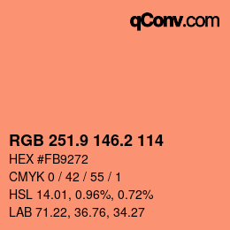 Color code: RGB 251.9 146.2 114 | qconv.com