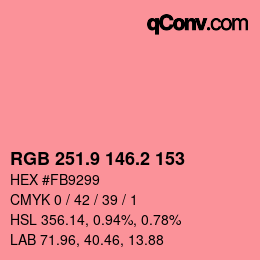 Farbcode: RGB 251.9 146.2 153 | qconv.com