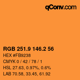 Color code: RGB 251.9 146.2 56 | qconv.com