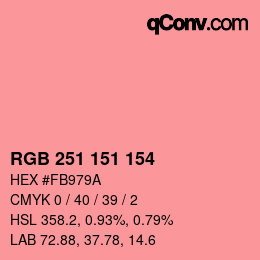 Color code: RGB 251 151 154 | qconv.com