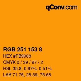 Color code: RGB 251 153 8 | qconv.com