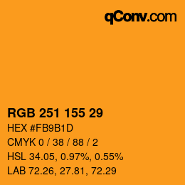 Color code: RGB 251 155 29 | qconv.com