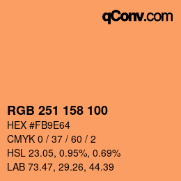Color code: RGB 251 158 100 | qconv.com