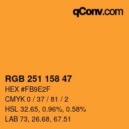 Code couleur: RGB 251 158 47 | qconv.com