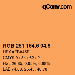 カラーコード: RGB 251 164.6 94.6 | qconv.com