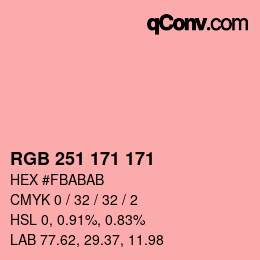 カラーコード: RGB 251 171 171 | qconv.com
