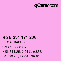Color code: RGB 251 171 236 | qconv.com