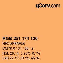 Color code: RGB 251 174 106 | qconv.com
