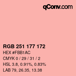 Color code: RGB 251 177 172 | qconv.com