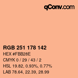 Color code: RGB 251 178 142 | qconv.com
