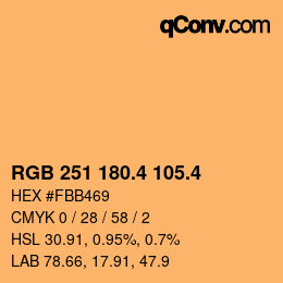 カラーコード: RGB 251 180.4 105.4 | qconv.com