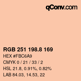 Color code: RGB 251 198.8 169 | qconv.com