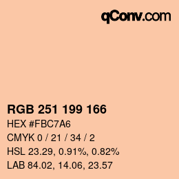 Color code: RGB 251 199 166 | qconv.com