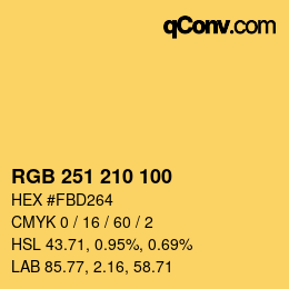 Color code: RGB 251 210 100 | qconv.com