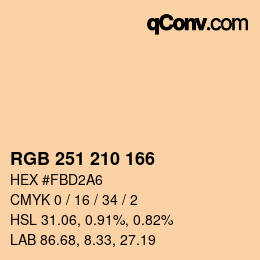 Color code: RGB 251 210 166 | qconv.com
