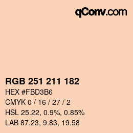 カラーコード: RGB 251 211 182 | qconv.com