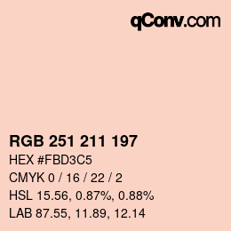 カラーコード: RGB 251 211 197 | qconv.com