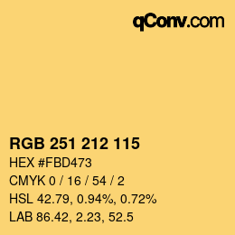 Farbcode: RGB 251 212 115 | qconv.com