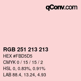 Color code: RGB 251 213 213 | qconv.com