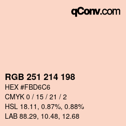 Color code: RGB 251 214 198 | qconv.com