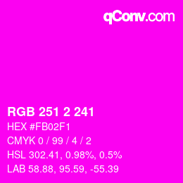 カラーコード: RGB 251 2 241 | qconv.com