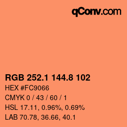 Color code: RGB 252.1 144.8 102 | qconv.com