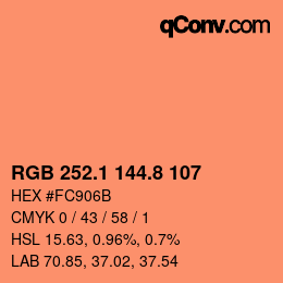 Color code: RGB 252.1 144.8 107 | qconv.com