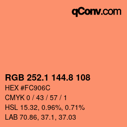 Color code: RGB 252.1 144.8 108 | qconv.com
