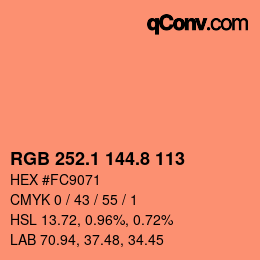 Color code: RGB 252.1 144.8 113 | qconv.com