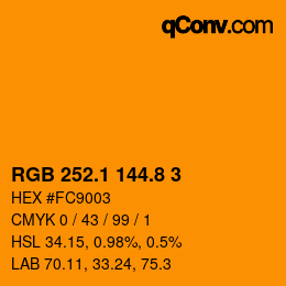 Color code: RGB 252.1 144.8 3 | qconv.com